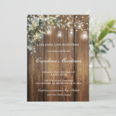 Invitation Invitacion Jubilacion Rustica Luces | Printable (Debout devant)