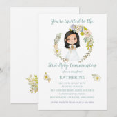 Invitation Invitación KATHERINE Primera Comunión (Devant / Derrière)