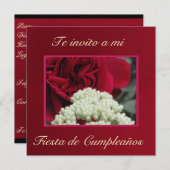 Invitation Invitación - L'invito a mi Fiesta de Cumpleaños (Devant / Derrière)