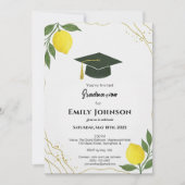 Invitation Invitación Mediterranean Lemon Graduation Invitati (Devant)