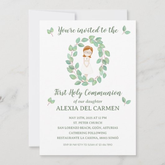 Invitation Invitación modelo Alexia Primera Comunión (Devant)