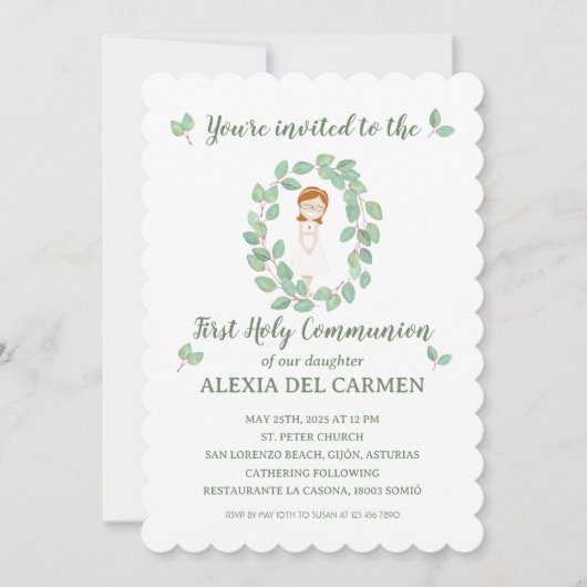 Invitation Invitación modelo Alexia Primera Comunión (Devant)