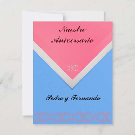 Invitation Invitación - Nuestro Aniversario (Devant)