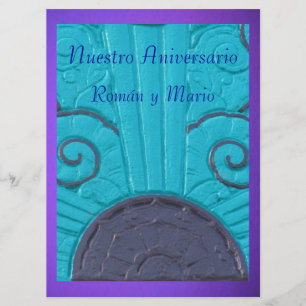 Invitation Invitación - Nuestro Aniversario - Azul y púrpura