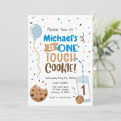 Invitation Invitación One Tough Cookie Premier anniversaire (Debout devant)