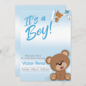 Invitation Invitación para baby shower (Devant / Derrière)
