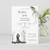 Invitation Invitación para Boda español (Debout devant)