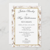 Invitation Invitación para boda ramo de flores (Devant / Derrière)