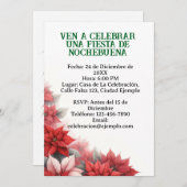 Invitation Invitación para Fiesta de Nochebuena espagnol (Devant / Derrière)