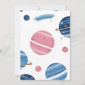Invitation Invitación Pink Blue Cumpleaños Astronauta Fiesta (Dos)