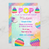 Invitation Invitación Pop It Niña (Devant / Derrière)