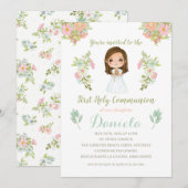 Invitation Invitación Primera Comunión DANIELA (Devant / Derrière)