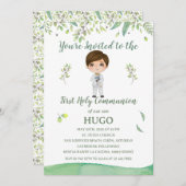 Invitation Invitación Primera Comunión HUGO (Devant / Derrière)
