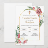 Invitation Invitación Primera Comunión Niña (Devant / Derrière)