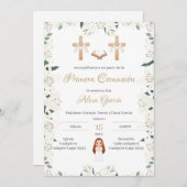Invitation Invitación Primera Comunión Niña (Devant / Derrière)