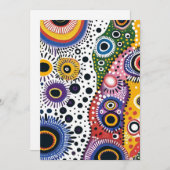 Invitation Invitación Psicodélica Retro. Invitación a fiesta (Devant / Derrière)