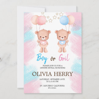 INVITATION INVITACION REVELACION DE GENERO