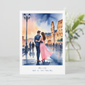 Invitation Invitación Rome Coliseum Colorful Cityscape Weddin (Debout devant)