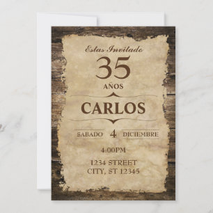 INVITATION INVITACIÓN RÚSTICA