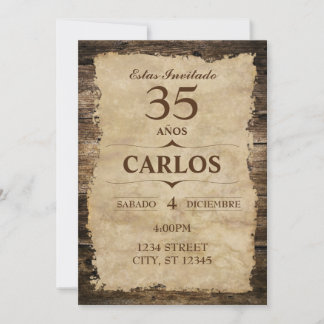 INVITATION INVITACIÓN RÚSTICA