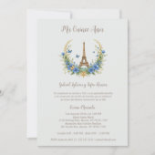 Invitation Invitación Spanish Quinceañera Romantic Eiffel Tow (Devant)