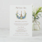 Invitation Invitación Spanish Quinceañera Romantic Eiffel Tow (Debout devant)