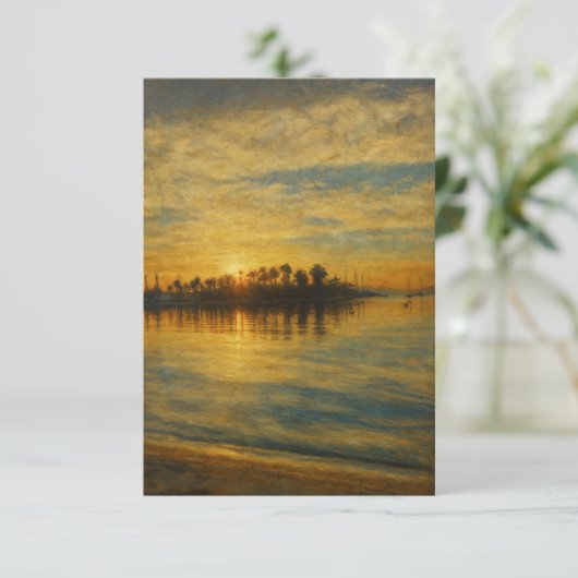 Invitation Invitación Sunset over a Mediterranean Harbour (Debout devant)