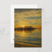 Invitation Invitación Sunset over a Mediterranean Harbour (Devant / Derrière)