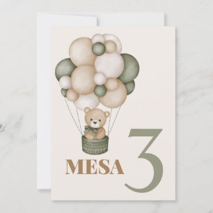 Invitation Invitación Teddy Bear Baby shower Boy Cartel de la