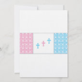 Invitation Invitaciones de bautizo| Triplé de Los bebés (Dos)