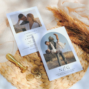 Invitation Invitaciones de Boda Elegantes y Modernas 2 Fotos