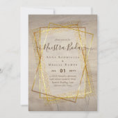 Invitation Invitaciones de Boda, Mariage espagnol GOLD Budget (Devant)