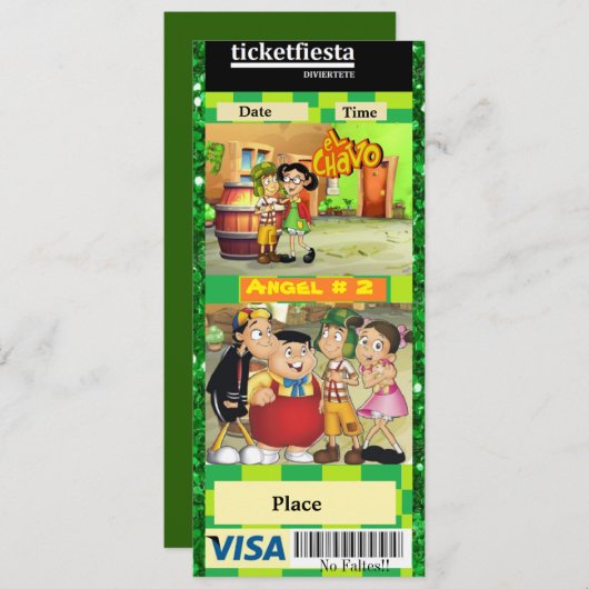 Invitation invitacon le mec de la huit (Devant / Derrière)