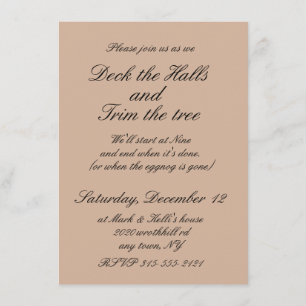 Invitation invitaion de partie de règlage de l'arbre 5x7 avec