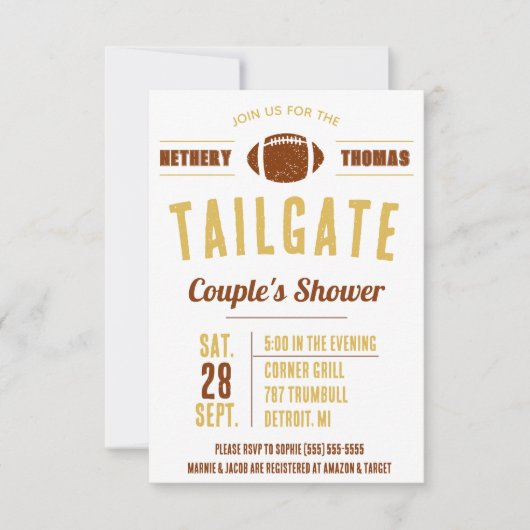 Invitation Invitat de Fête des mariées des couples sur mesure (Devant)