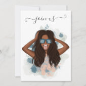 Invitation Invitat de la soirée de bachelorette afro-américai (Devant)