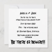 Invitation Invitat Éffrayant Halloween Ghosts Party personnal (Dos)