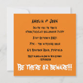 Invitation Invitat Éffrayant Halloween Ghosts Party personnal (Dos)