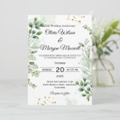 Invitation Invitat pour l'anniversaire du Mariage romantique  (Debout devant)