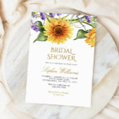 Invitation Invitat Sunflowers & Lavender Fête des mariées