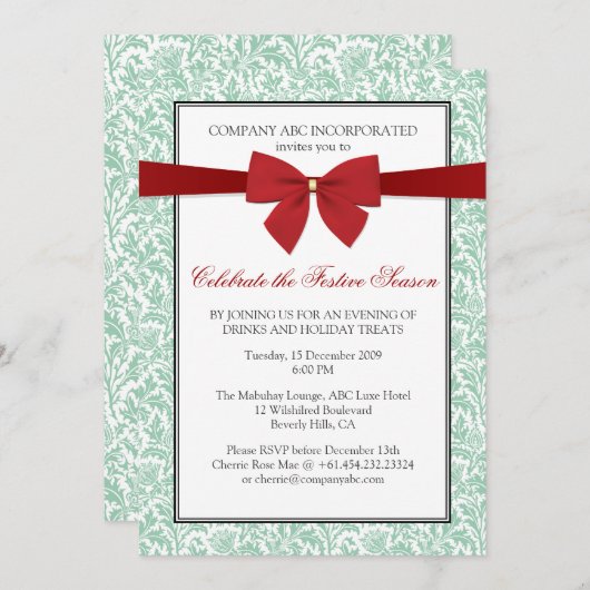 Invitation Invitati (Faux Ribbon) (Devant / Derrière)