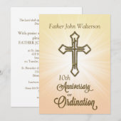 Invitation Invitation, 10e anniversaire de l'ordination (Devant / Derrière)