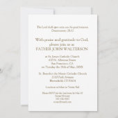 Invitation Invitation, 35e anniversaire de l'ordination (Dos)