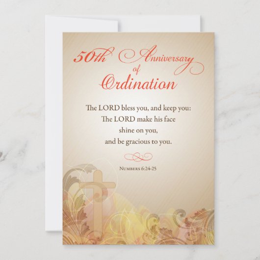 Invitation Invitation, 50e anniversaire de la Bénédiction d'O (Devant)