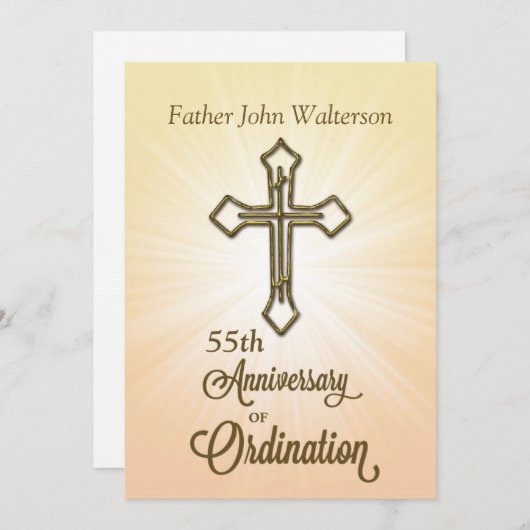 Invitation Invitation, 55e anniversaire de l'ordination (Devant / Derrière)