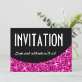 Invitation "Invitation" à la courbe noire Glitz Pi (Debout devant)