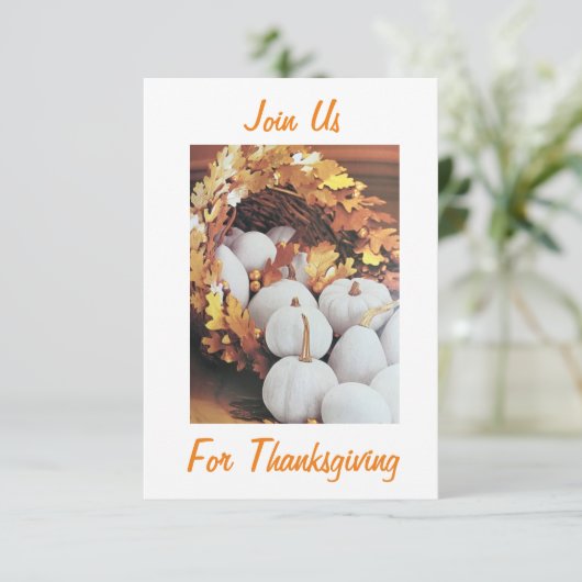 INVITATION **INVITATION À LA FÊTE OU AU DÎNER DE THANKSGIVING (Debout devant)