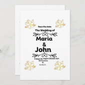 Invitation "Invitation à l'anniversaire du Mariage" (Devant / Derrière)