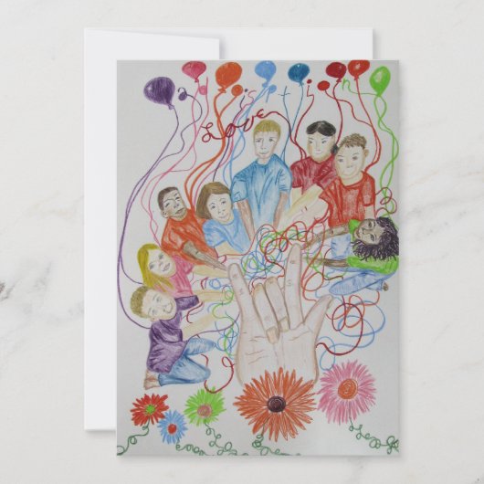 Invitation Invitation, adoption bébé, douche pour enfants (Devant)