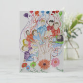 Invitation Invitation, adoption bébé, douche pour enfants (Debout devant)